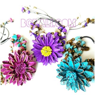 women leather jewelry bracelets flowers 3 color